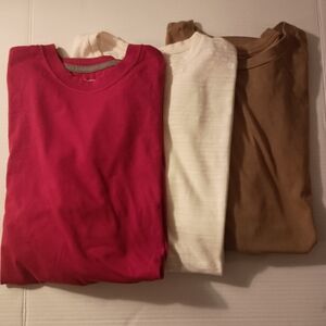 3 Mens Long Sleeve Shirts Size L